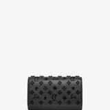 Paloma black leather clutch