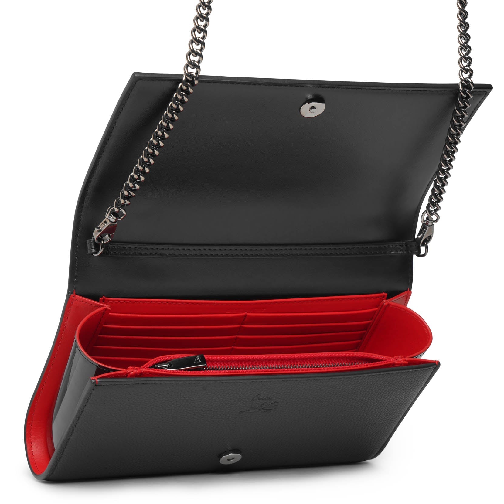 Christian Louboutin | Paloma black leather clutch | Savannahs