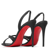 Emilie 100 black glitter sandals