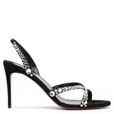 Emilie 85 black strass sandals