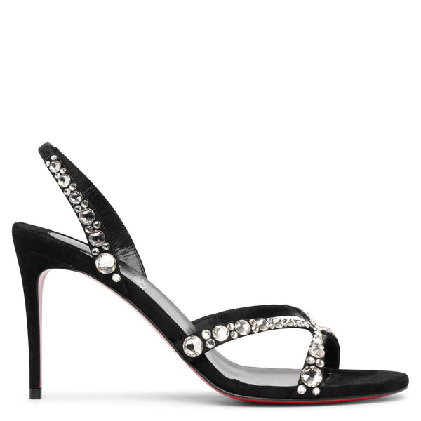 Emilie 85 black strass sandals