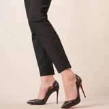 Hot Chick 100 patent psychic black pumps