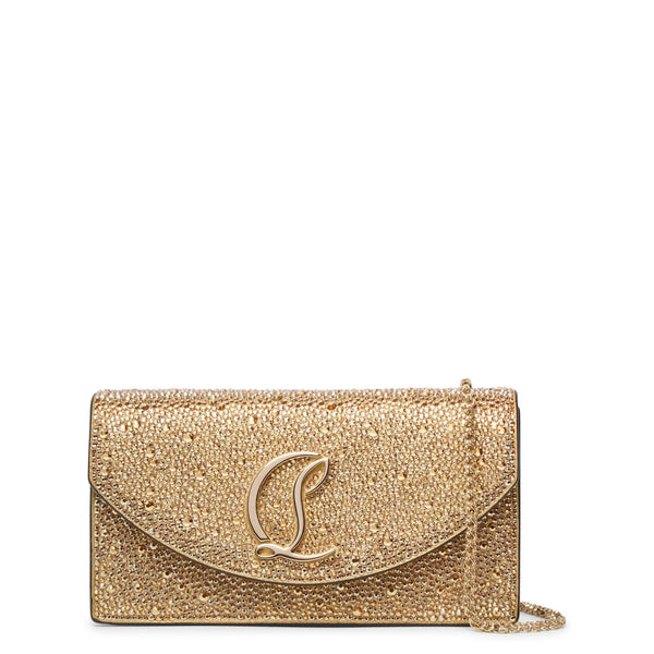 Christian Louboutin | Loubi54 small gold crystal crossbody bag