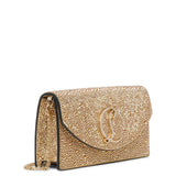 Loubi54 small gold crystal crossbody bag