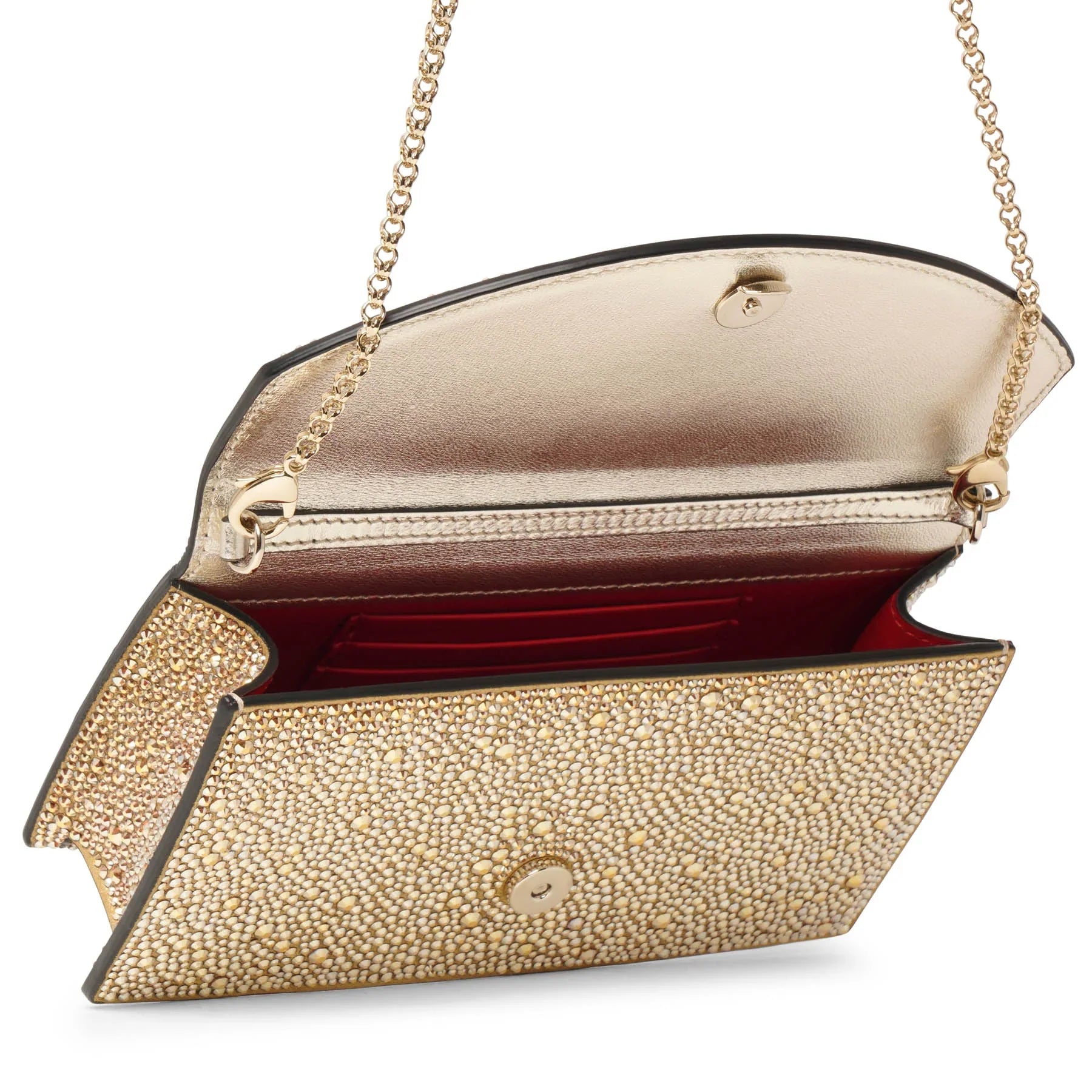 Christian Louboutin | Loubi54 small gold crystal crossbody bag