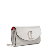Loubi54 silver glitter wallet on chain