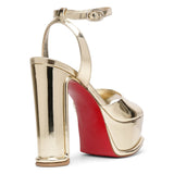 Amali Alta 130 metallic platform sandals