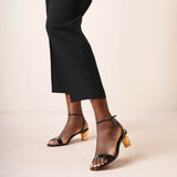 Lipsita Queen 55 black patent sandals