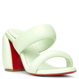 Inflama Sab 85 green leather mules