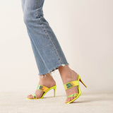 Just Loubi 85 yellow mules