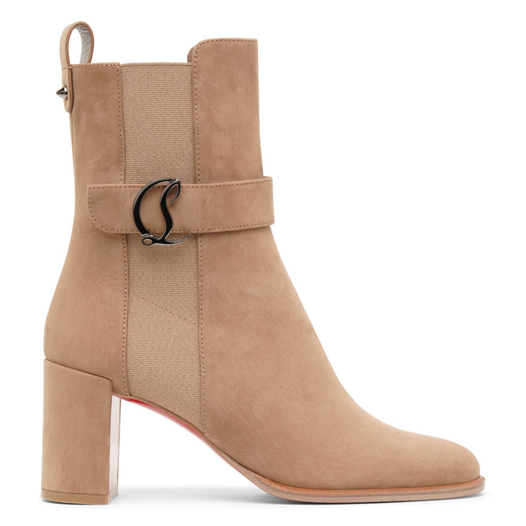 Shop Christian Louboutin Leather 70 Chelsea Booties