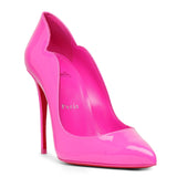 Hot Chick 100 pink patent pumps