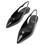 Hot Chickita sling black patent flats