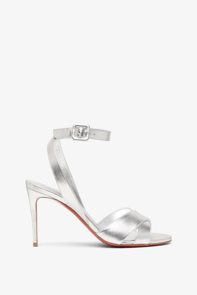 Christian Louboutin | Mariza 85 silver leather laminato sandals