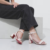 Miss Sabina 55 light pink patent sandals