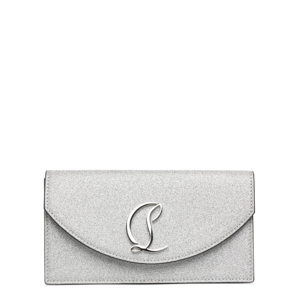 Loubi54 calf glitter clutch