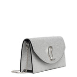 Loubi54 calf glitter clutch