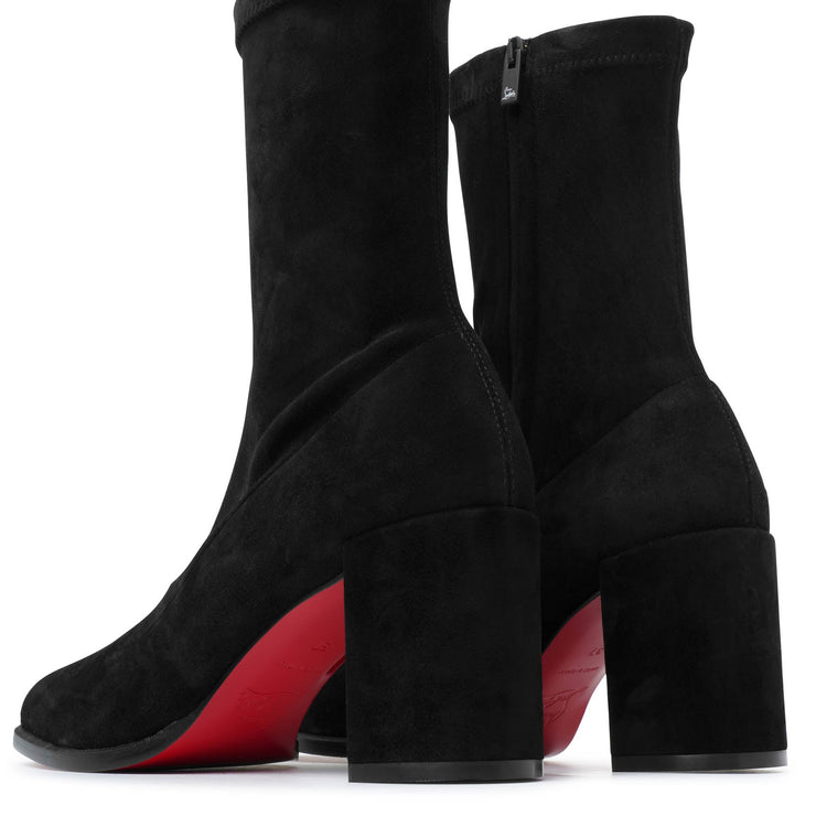 Stretchadoxa 70 black suede ankle boots