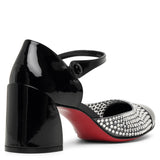Miss Mj Strass 55 black patent pvc pumps