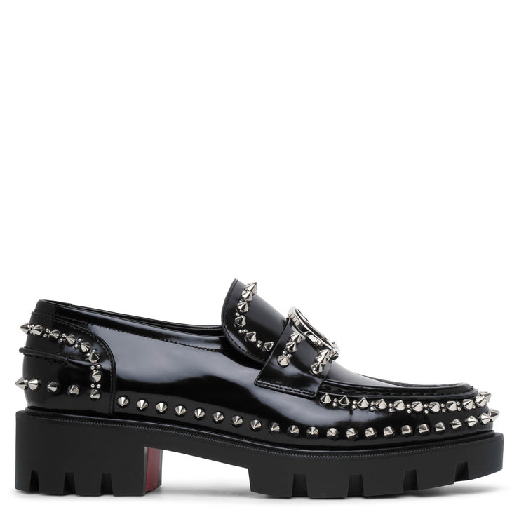 Christian Louboutin Louis spikes men's flat, always popular black leather  silver spikes high top sn…