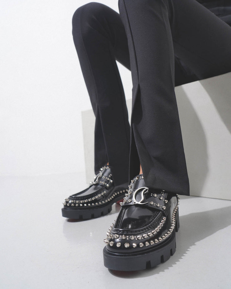 Christian Louboutin CL Moc Lug Spikes Leather Loafer