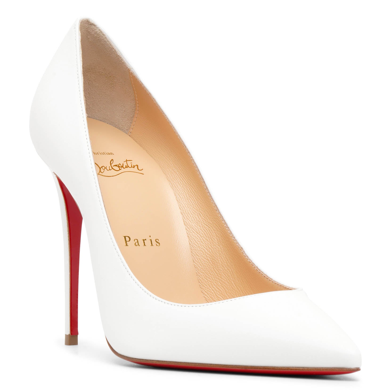 Kate 100 white leather pumps