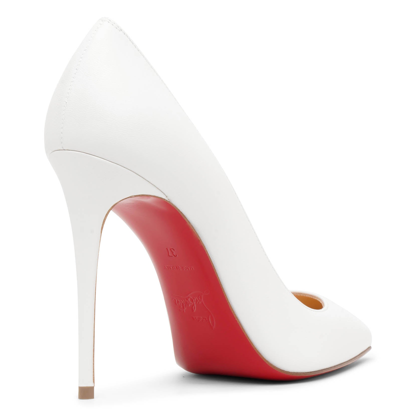 Kate 100 white leather pumps