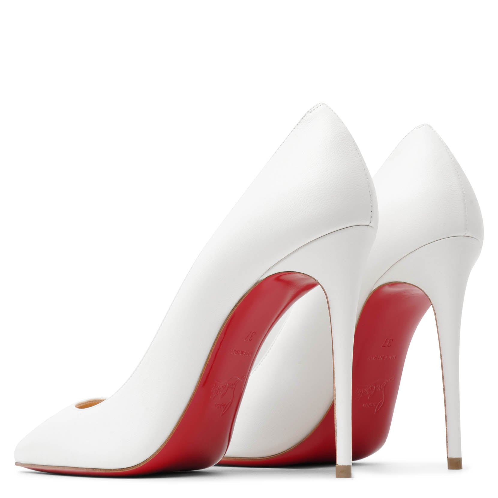Kate 100 white leather pumps