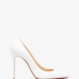 Kate 100 white leather pumps