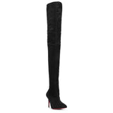 Kate Botta Alta 85 black suede stretch boots