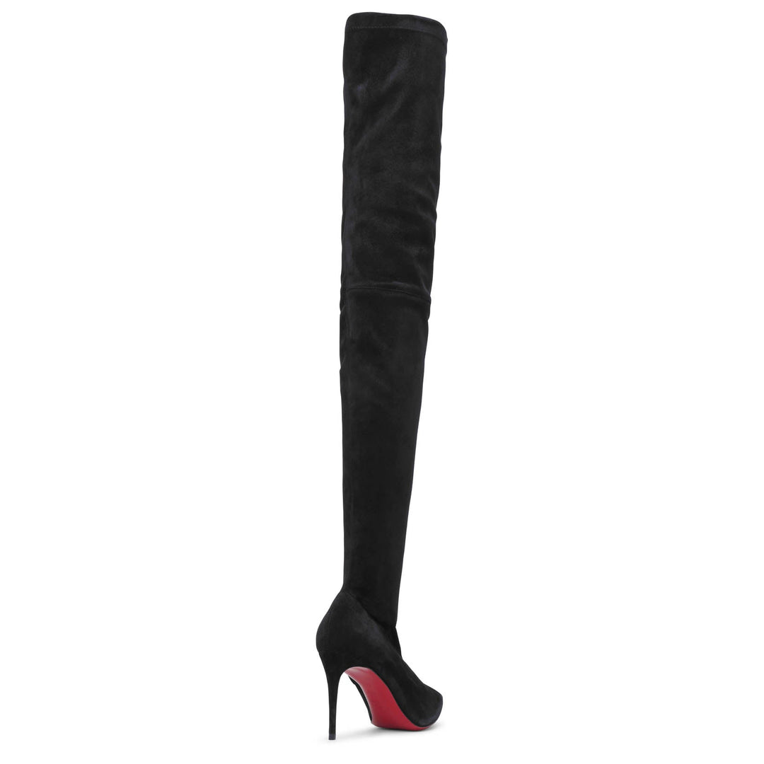 Christian Louboutin | Kate Botta Alta 85 black suede stretch boots |  Savannahs