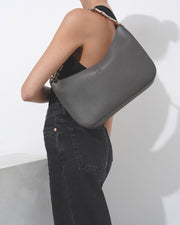 Loubila Chain dark grey large shoulder bag
