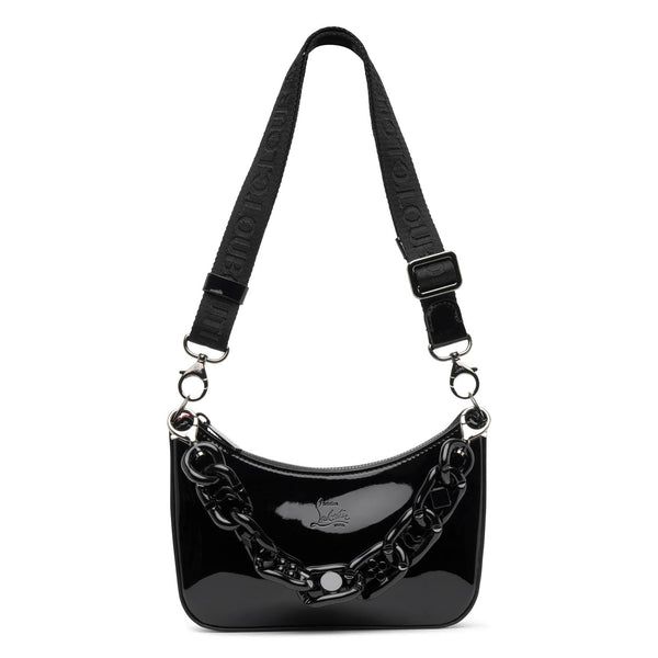 Loubila Chain black patent mini shoulder bag
