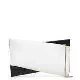 Loubitwist small black and white clutch bag