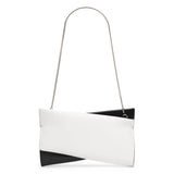Loubitwist small black and white clutch bag