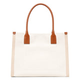 Nastroloubi E/W large natural canvas tote bag