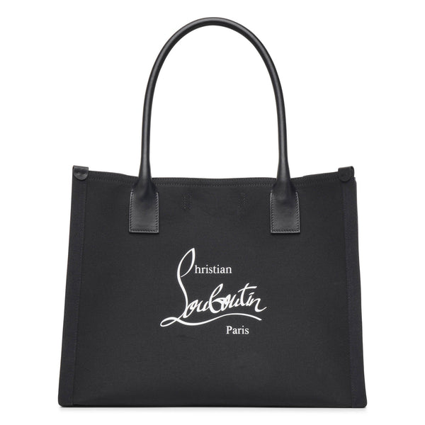 Christian Louboutin | Nastroloubi E/W large black canvas tote bag