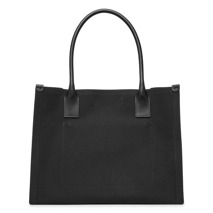 Nastroloubi E/W large black canvas tote bag