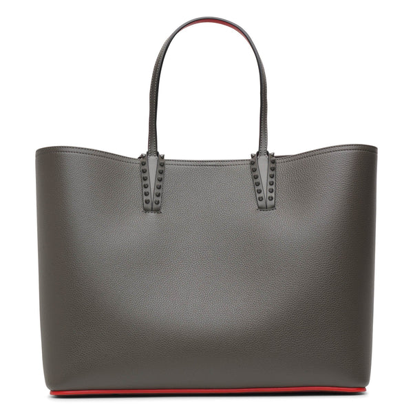 Christian Louboutin Cabata Hand Bag In White Leather in Gray