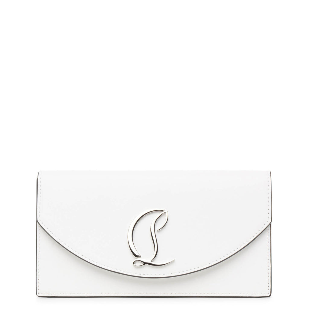 Christian Louboutin | Loubi54 white leather clutch bag