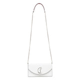 Loubi54 white leather clutch bag