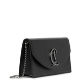 Loubi54 black leather clutch bag