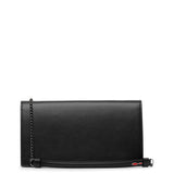 Loubi54 black leather clutch bag