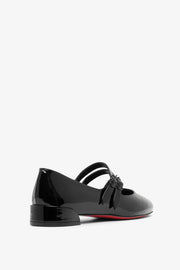 Sweet Jane black patent ballerinas