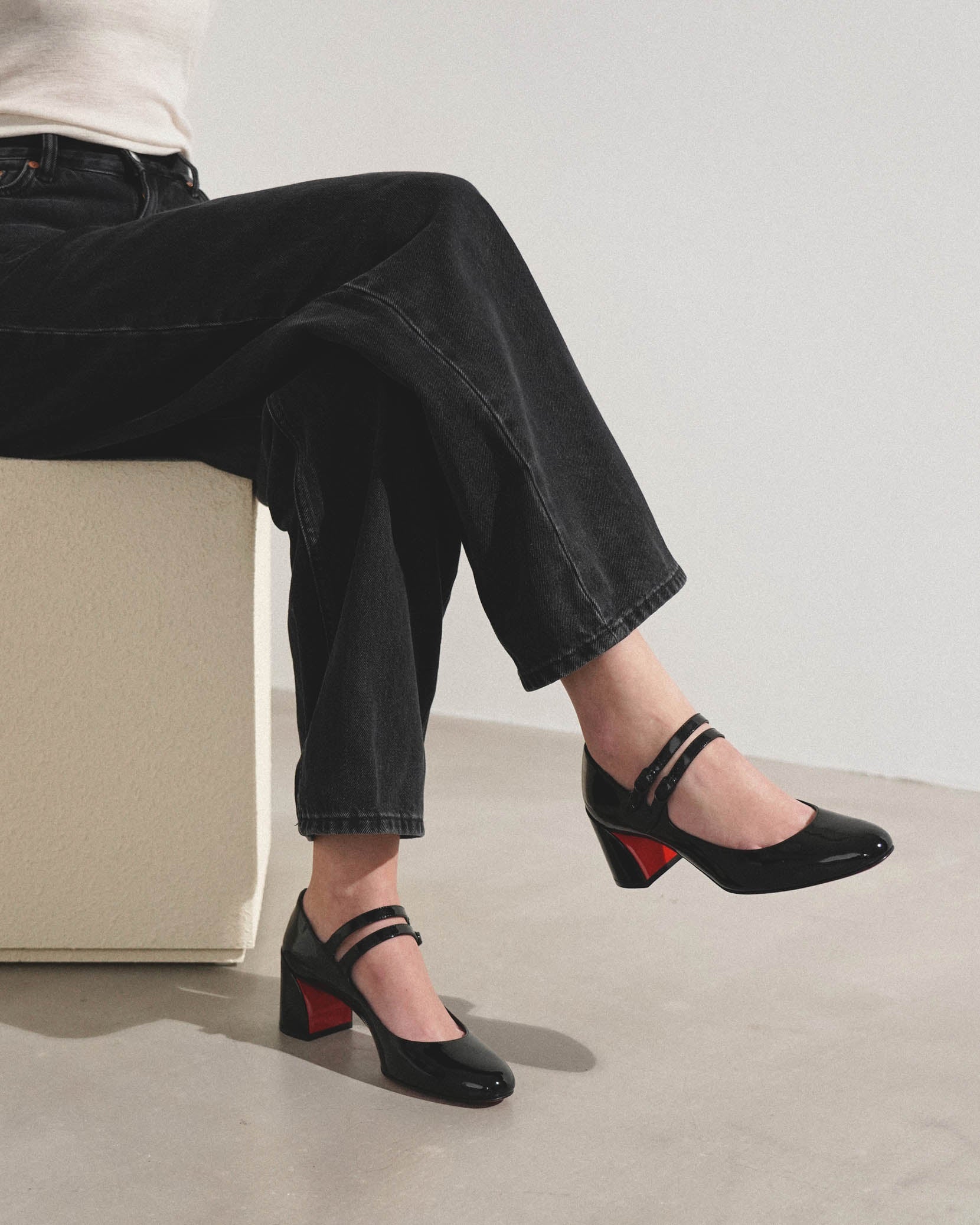 Christian Louboutin | Miss Jane 55 black patent pumps | Savannahs
