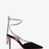 Astrid lace black suede pumps
