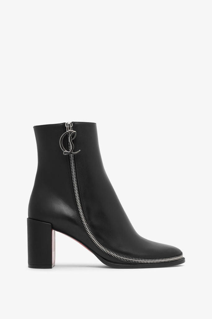 Christian Louboutin CL Zip 70 black leather ankle boots Savannahs