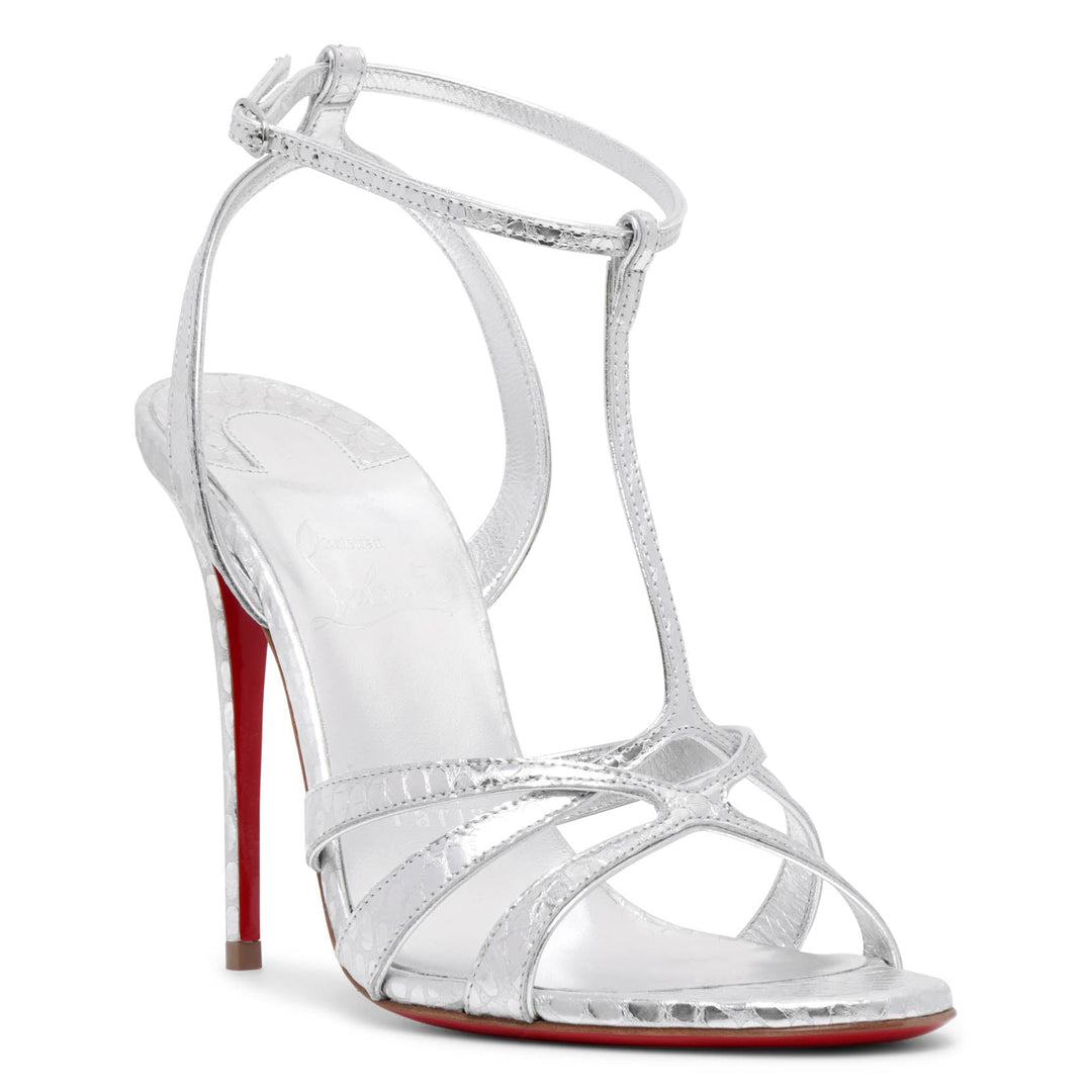 Christian Louboutin | Tangueva 100 silver sandals | Savannahs