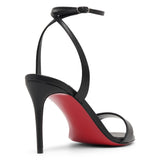 Loubigirl 85 black leather sandals