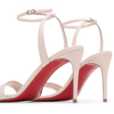 Loubigirl 85 beige leather sandals